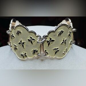 Vintage Signed Germany Eloxal Style Panel Bracelet